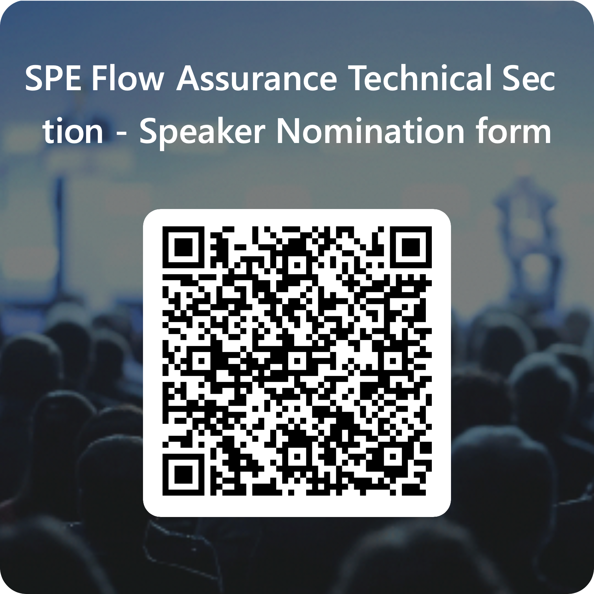 QR code linking to the SPE Flow Assurance Technical Section Microsoft Form