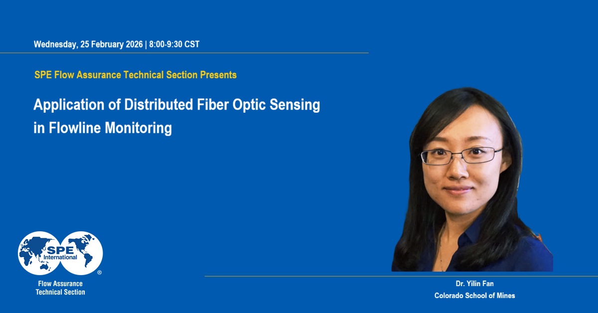 Webinar flyer: Application of Distributed Fiber Optic Sensing in Flowline Monitoring