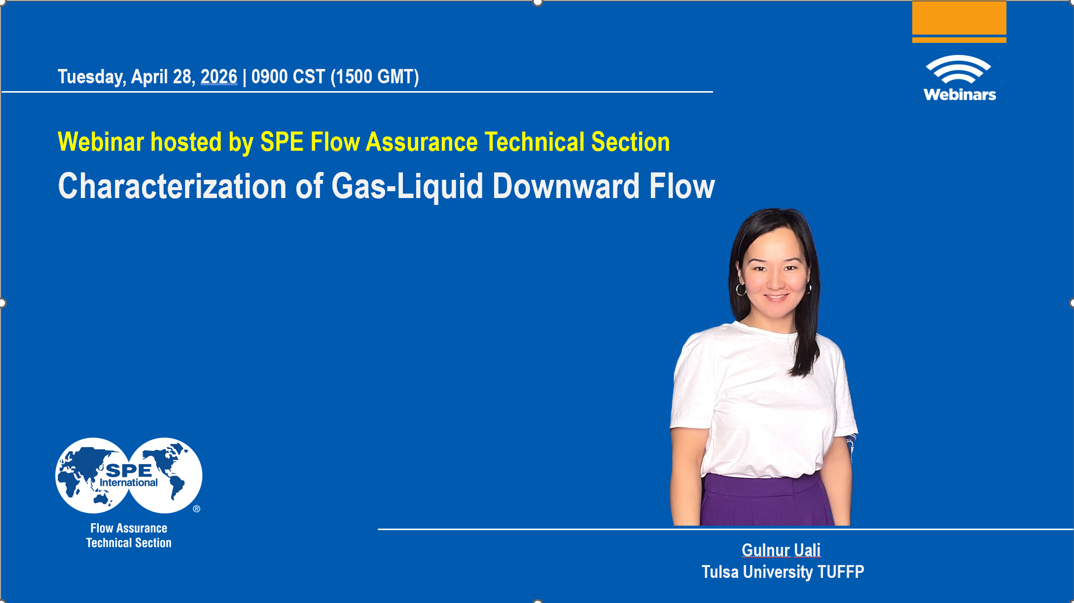 Webinar flyer: Characterization of Gas-Liquid Downward Flow