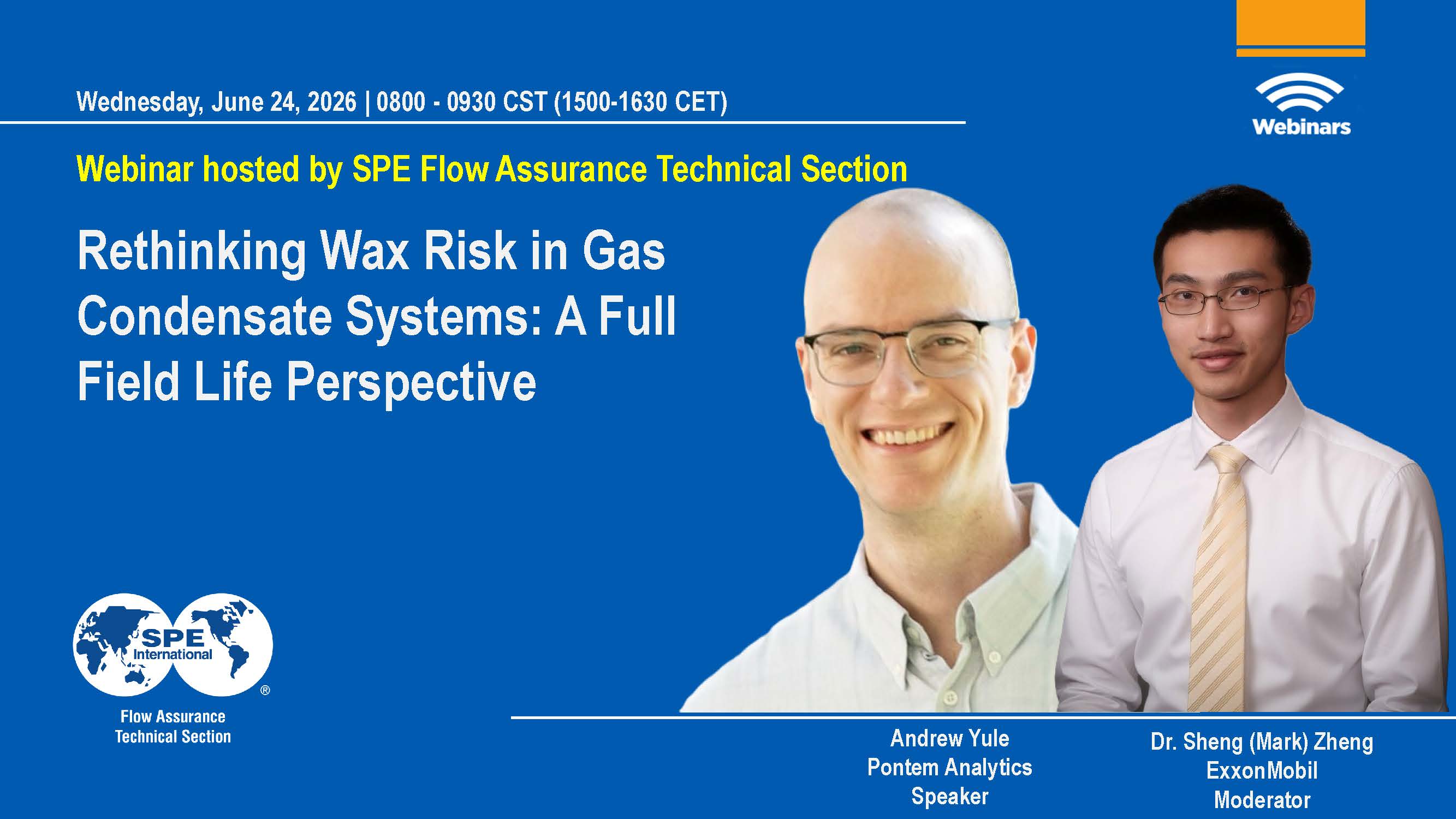 Webinar flyer: Rethinking Wax Risk in Gas Condensate Systems
