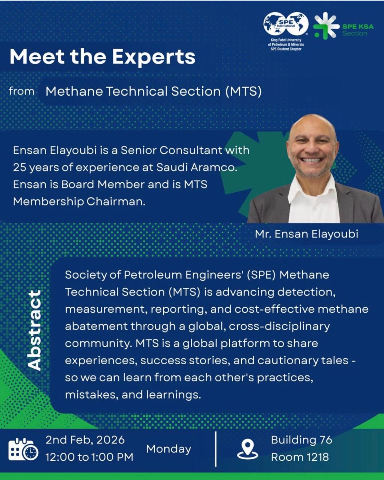 SPE KSA Meet the Experts from Methane Technical Section