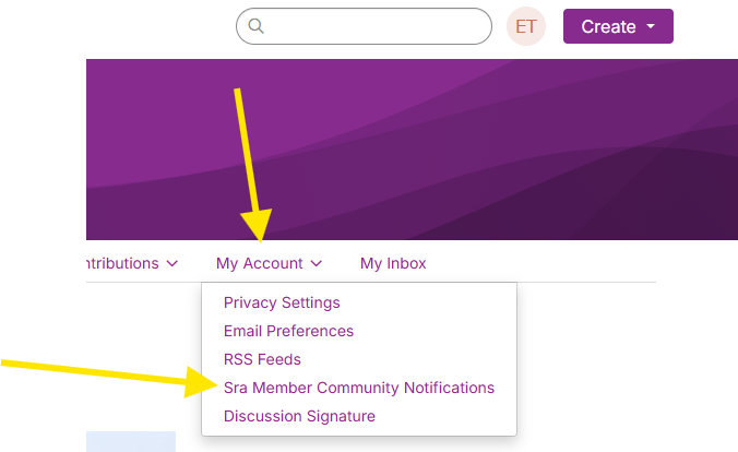 Screenshot showing how to change notifications settings