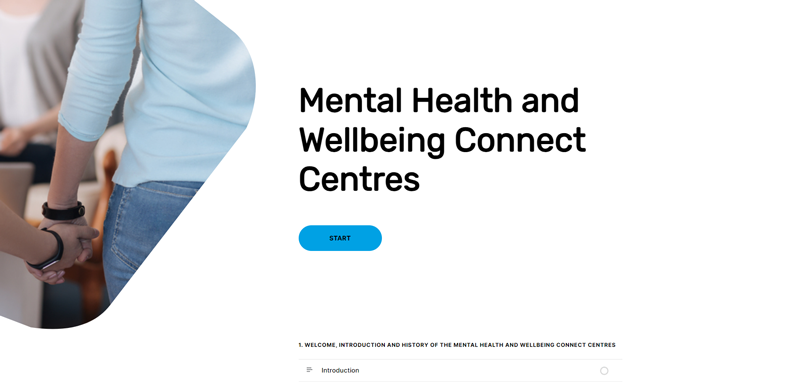 Home screen from the Induction Module