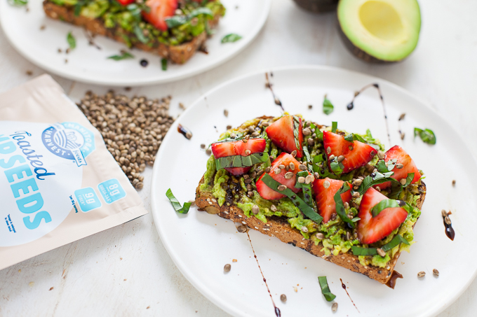 strawberry basil avocado toast