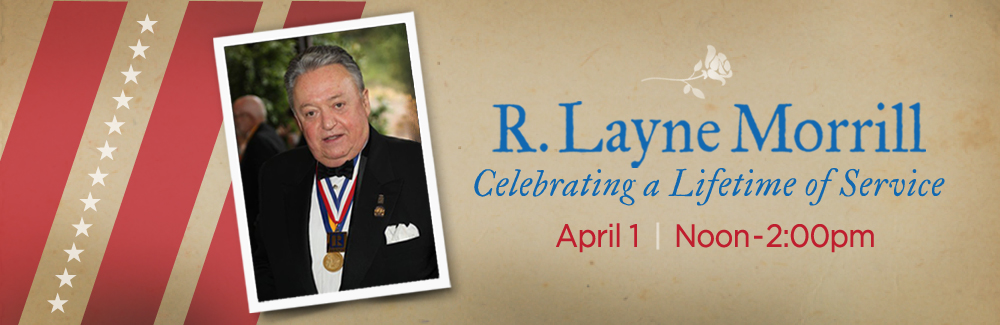 In loving memory of R. Layne Morrill a graphic that says In loving memory of R. Layne Morrill with three photos of R. Layne Morrill