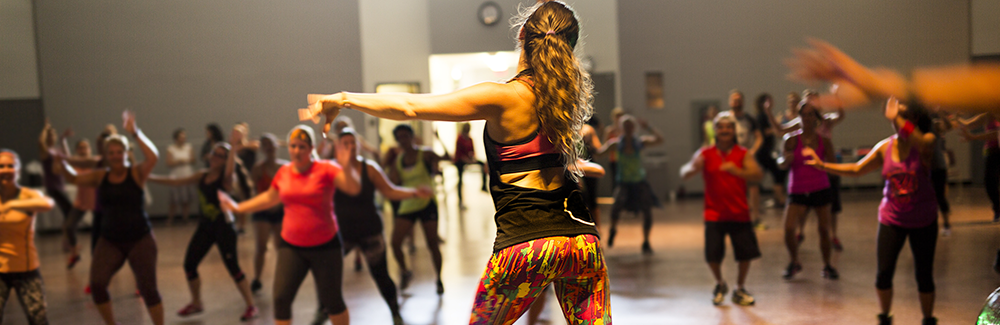 Zumba Zession People dancing for exercise.