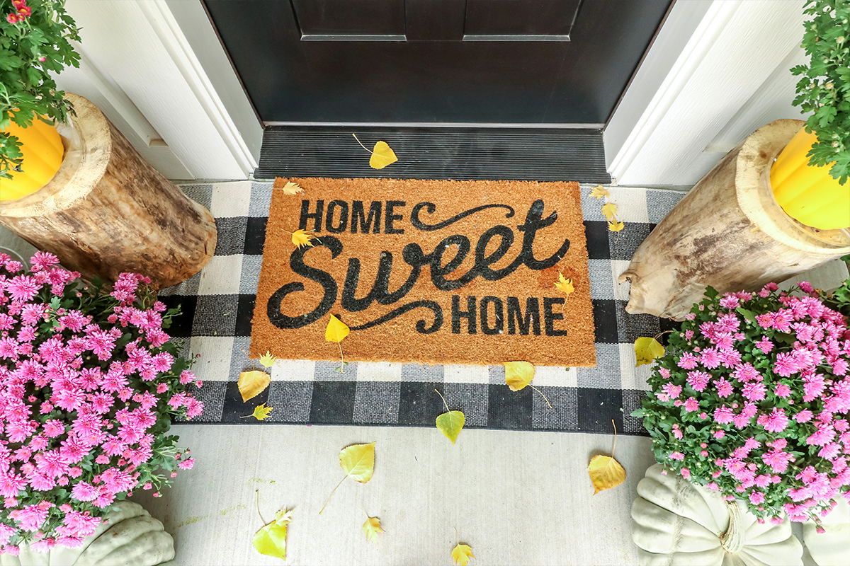 Cheery welcome mat