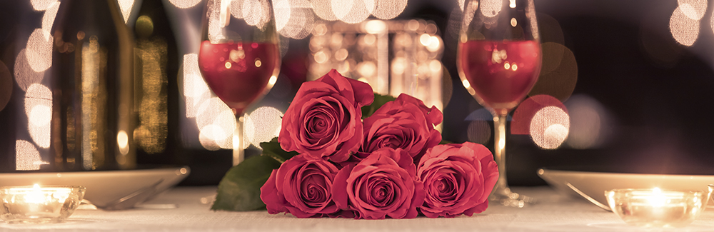 Romantic dinner setting Romantic dinner setting