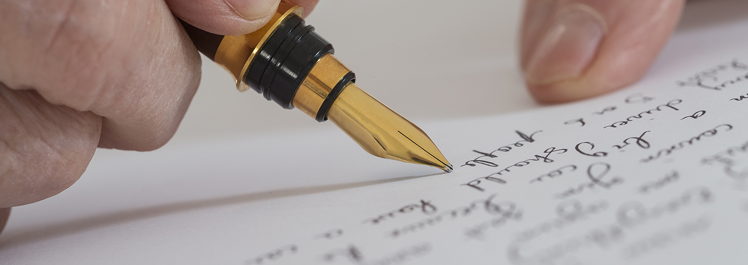 Writing with pen Writing with pen