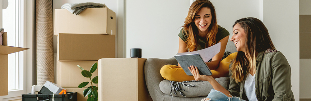 Couple moving into new house