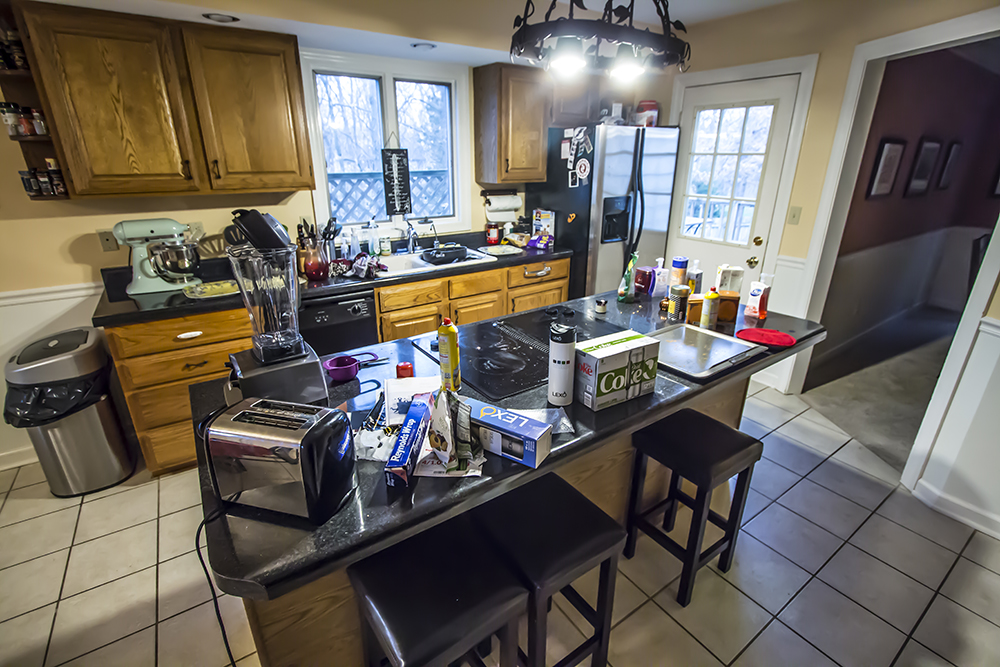 messy kitchen