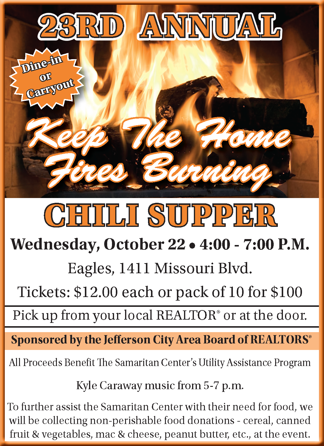 REALTORS and Friends Keep the Home Fires Burning Chili Supper