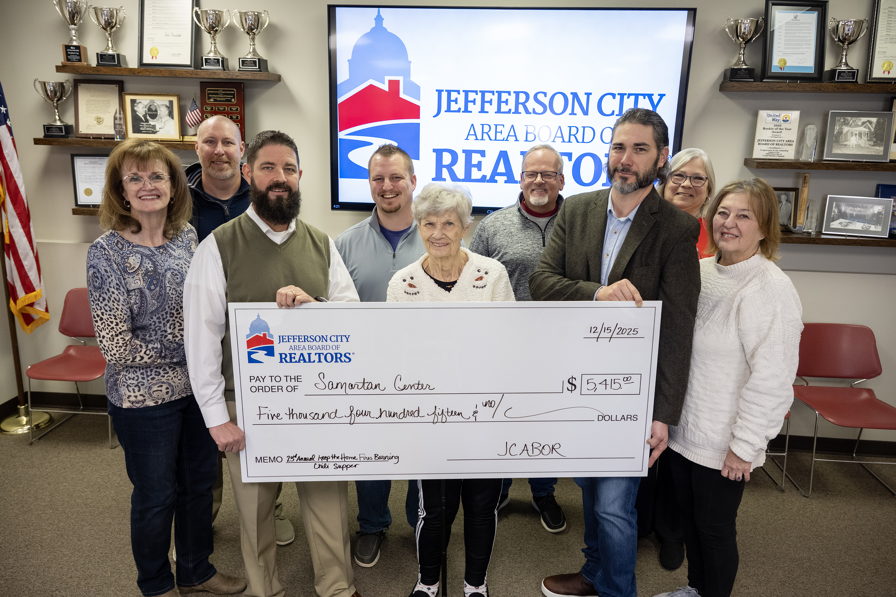 2025 Check Presentation to Samaritan Center