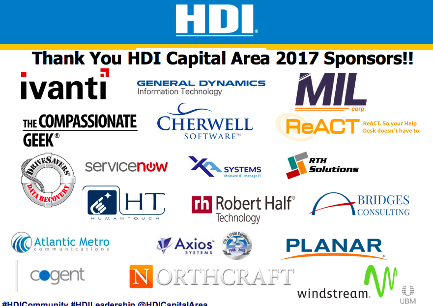 HDI Capital Area 2017 Sponsors