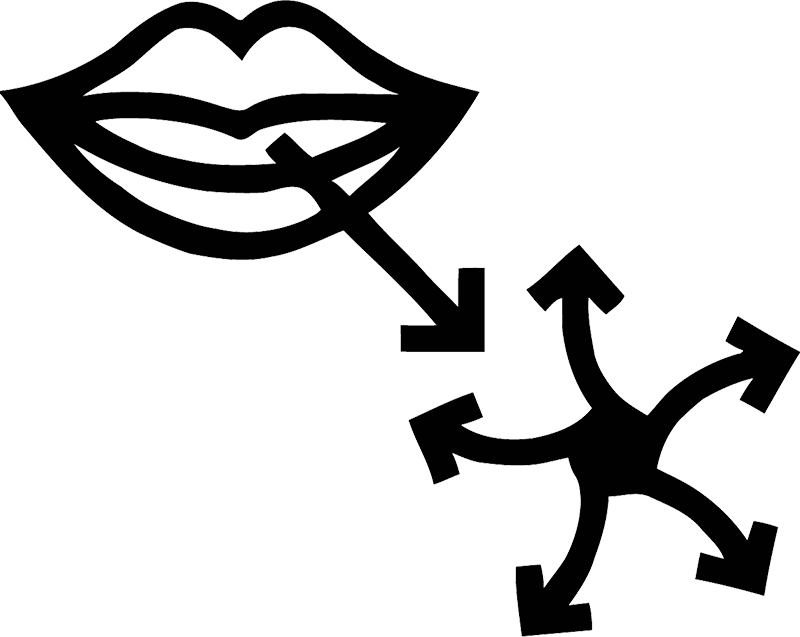 Makaton symbol for Talk about