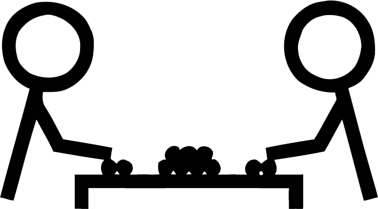 Makaton symbol for To Share