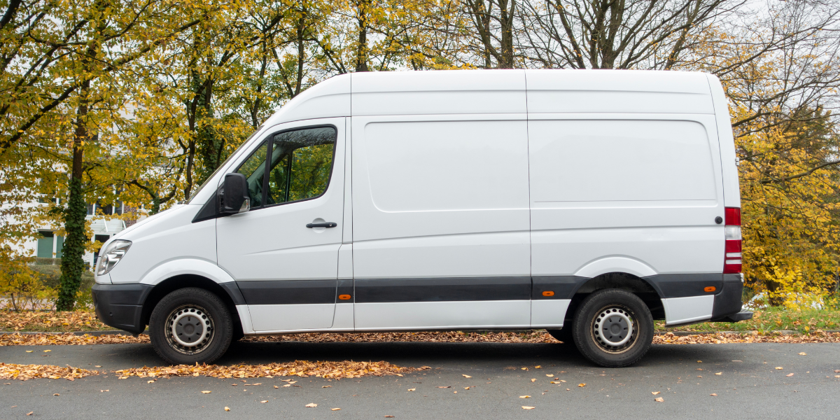 A white van used for a mobile clinic