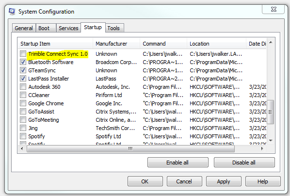 system configuration