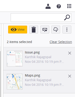 Commands in right panel