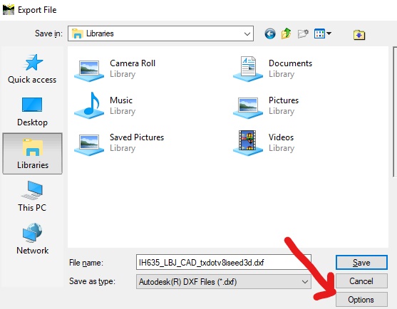 MicroStation Export DWG-DXF Options