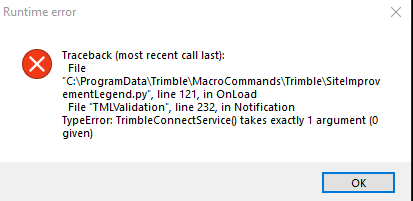 Site Improvement Legend Error