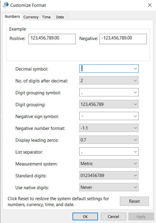 Keyed in values rounding off automatically Trimble Business Center