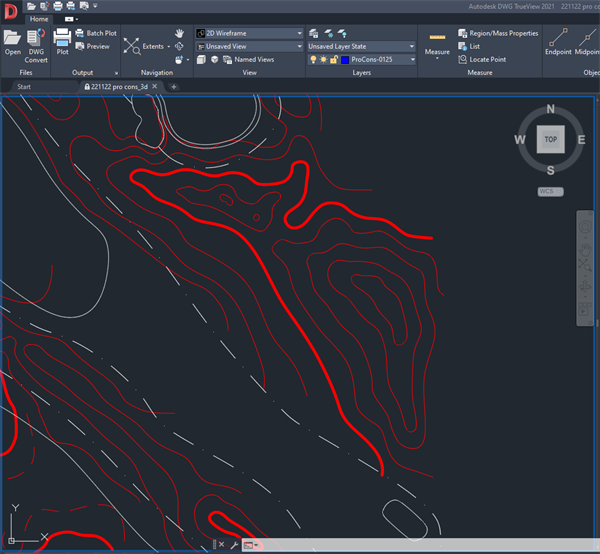 Cad splines Trimble Business Center