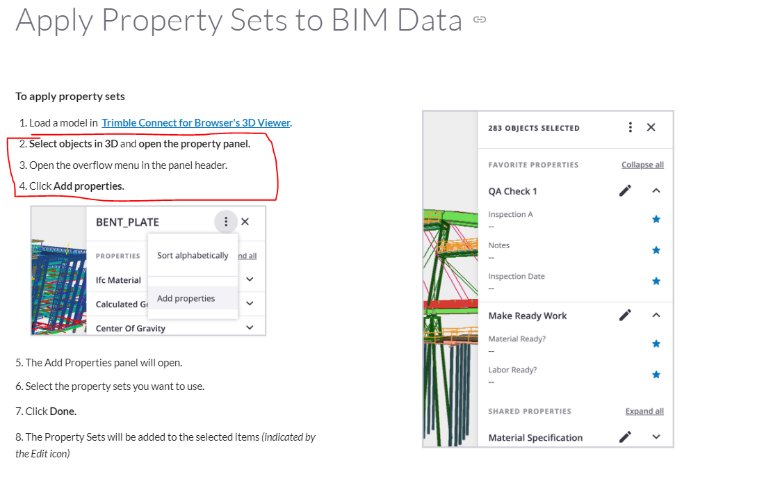 How to add Property sets to BIM objects in TC Trimble Connect User Forum