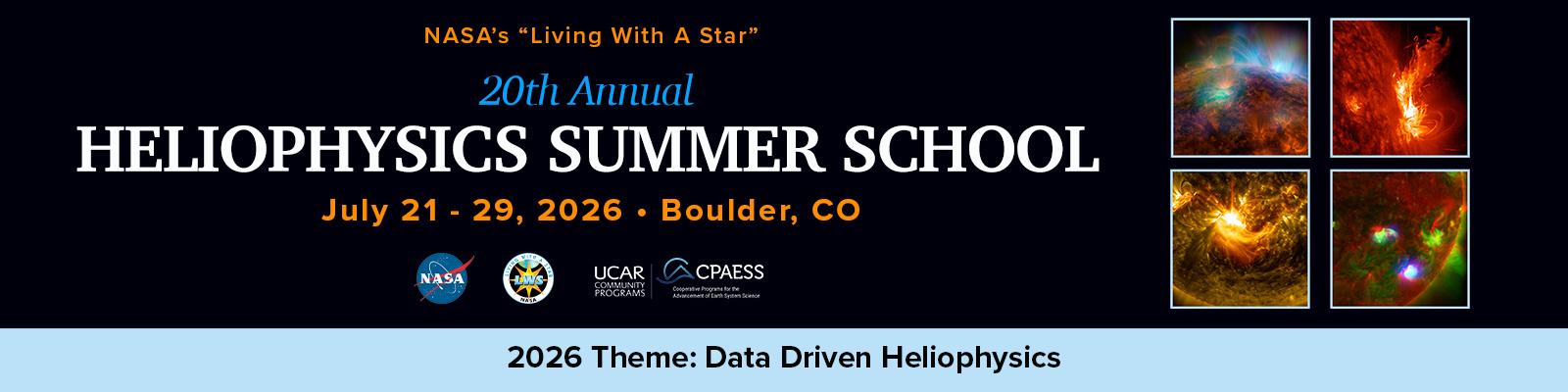 collage of 4 NASA sun images