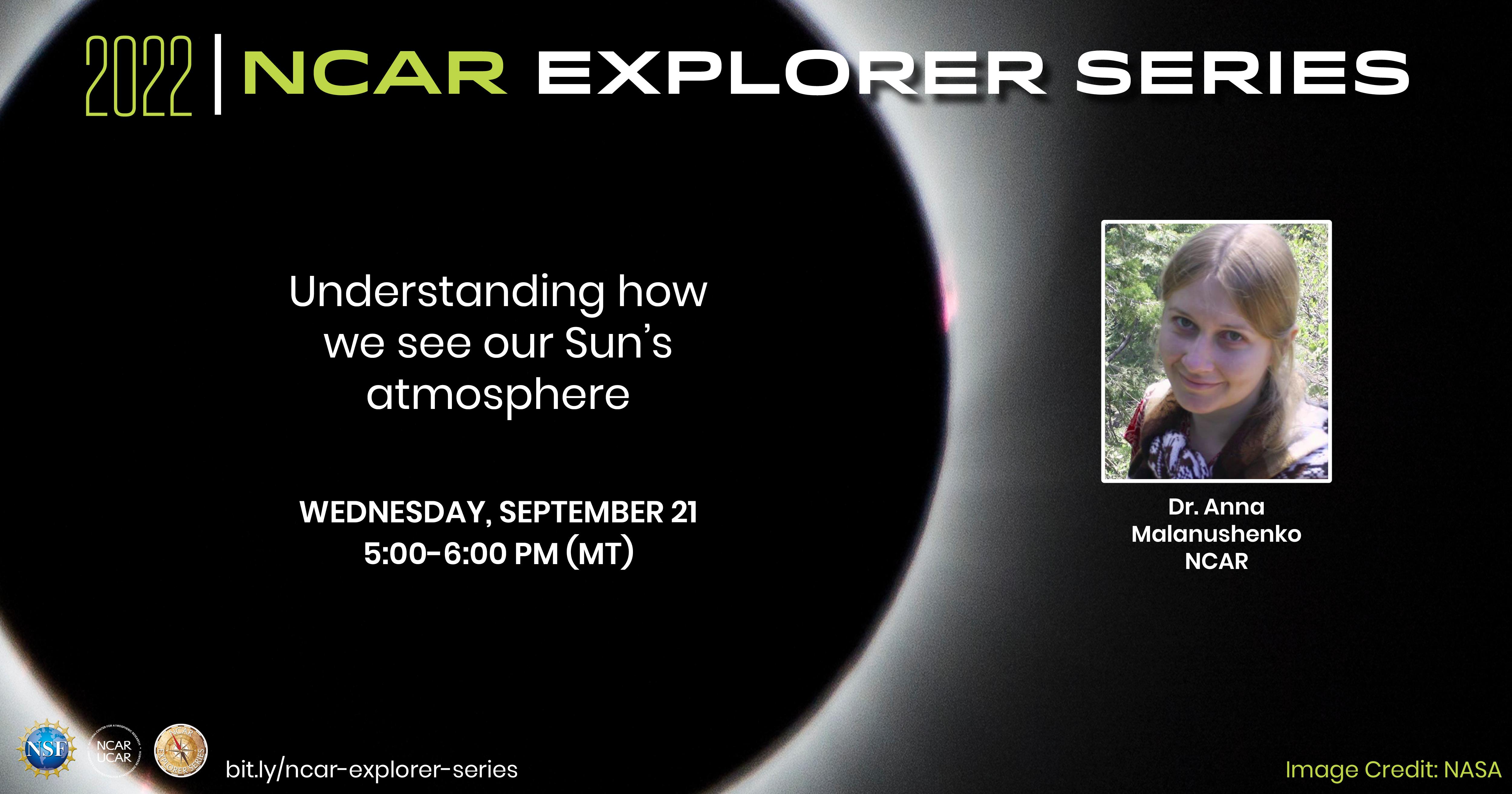 Twitter graphic with the sun shown as a large black circle with a hint of the atmosphere shown behind space. 