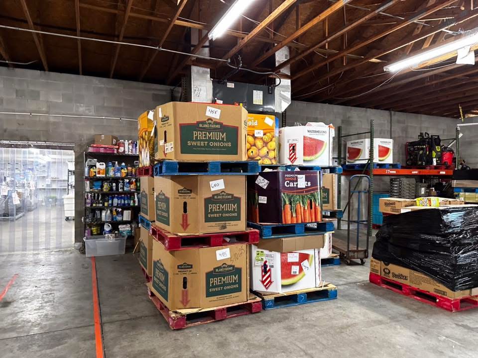 The first stack of crates filled from IGD