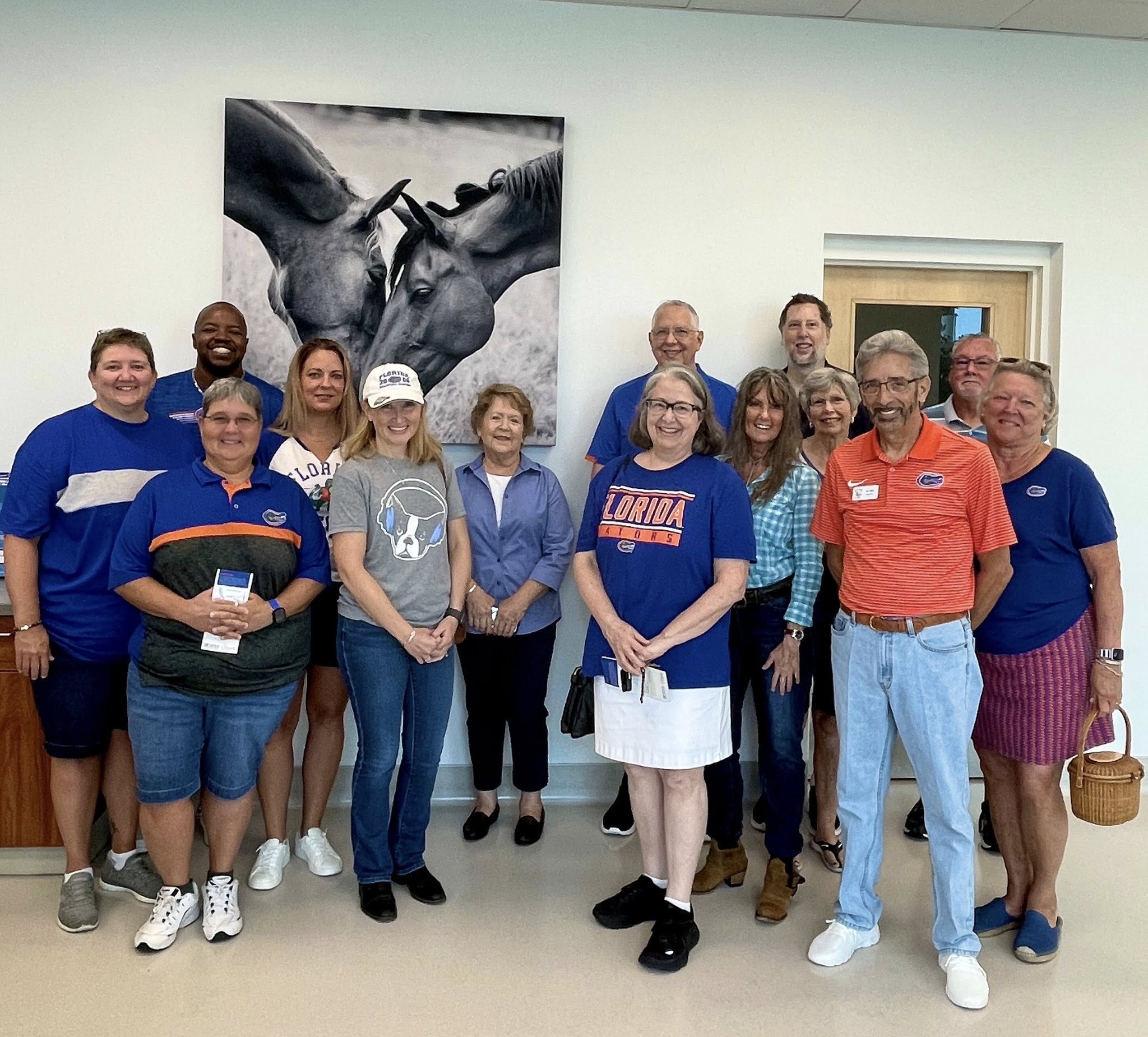 Group photo at  UF Veterinary hospital