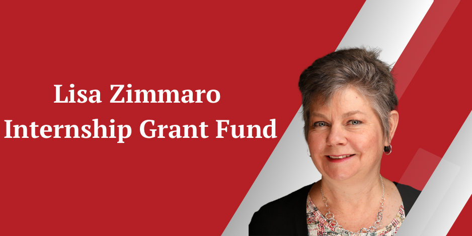 Lisa Zimmaro Internship Grant Fund with a photo of Lisa Zimmaro