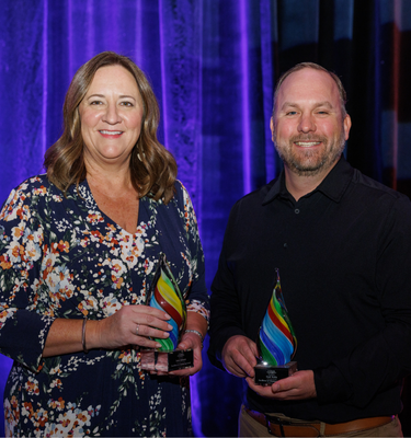 2025 award recipients Susie Johnson and Matt Tuttle