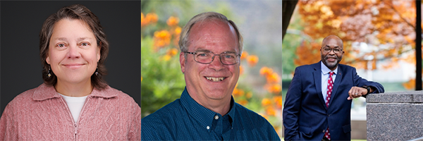 Headshots of Julie Groves, David Parker, Fitzroy Smith