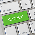 Keyboard with "Career" button; Copyright GotCredit