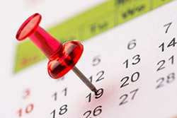 Thumbtack on Calendar