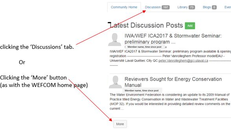 Viewing Community Discussions