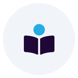 person reading a book icon 