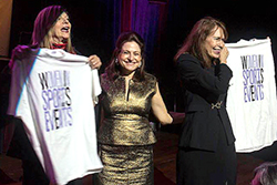Rodin, Mayer and Miller (left to right) on stage at the WISE NYC Metro chapter event in 2016.