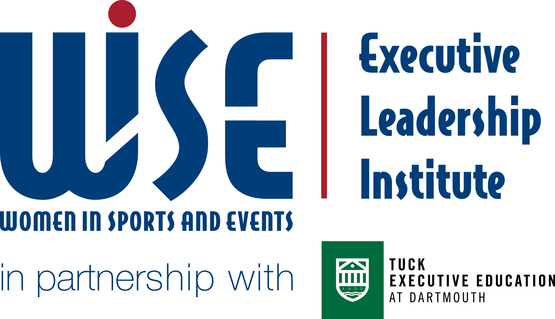 WISE Executive Leadership Institute logo in partnership with Tuck Executve Education 