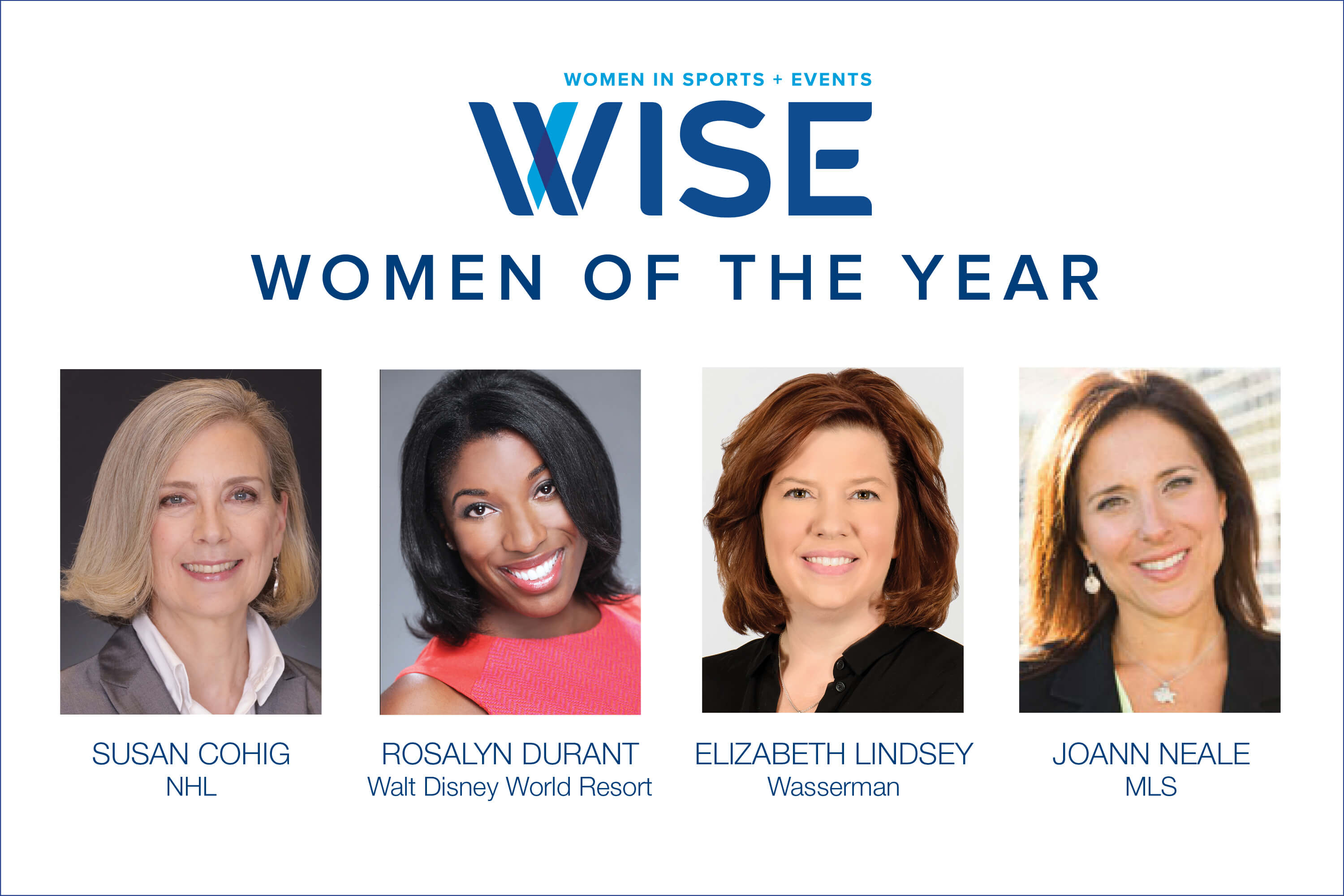 2020 WISE Women of Year Honorees - listed from the left: Susan Cohig, Rosalyn Durant, Elizabeth Lindsey, JoAnn Neale