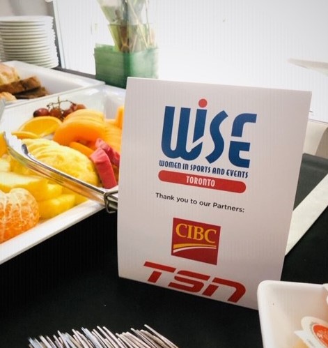 WISE Toronto chapter logo, thank you to our partners: CIBC and TSN