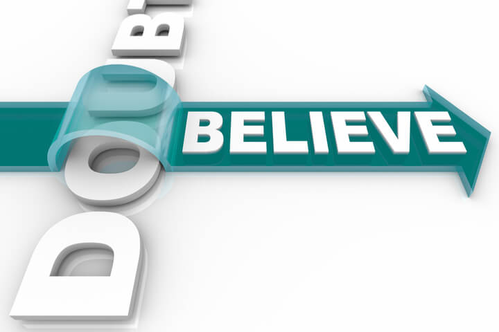 Believe path overtaking the doubt path