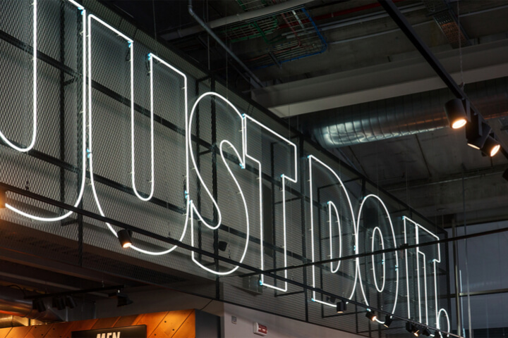 "Just Do It." LED Sign in a Nike's Store