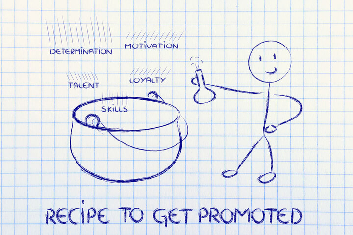 Recipe to get promoted: Determination, Motivation, Talent, Loyalty, Skills