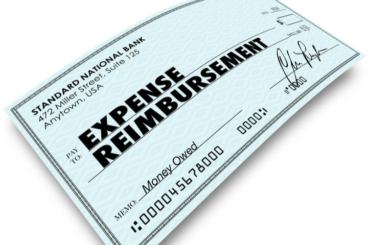 An Expense Reimbursement Cheque