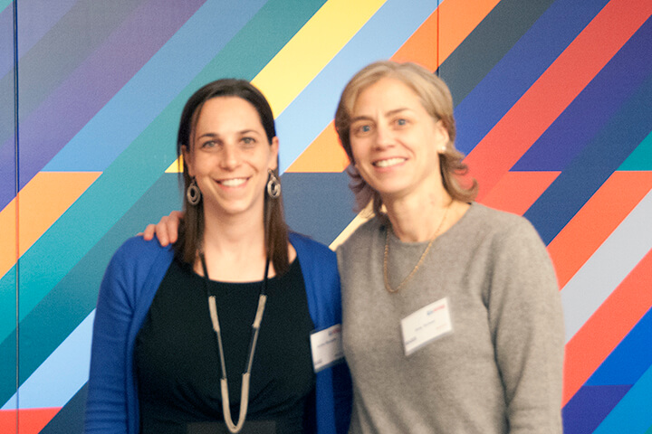 Amy Scheer with her mentee at a WISE Within session