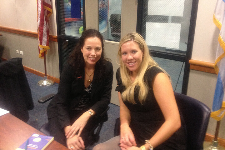 Sara Bailey with her mentee at a WISE Within session