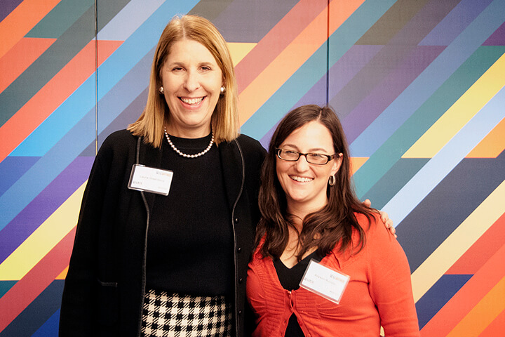 Laurie Greenberg with her mentee at a WISE Within event